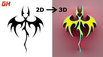 How to convert 2D image to 3D logo using Photoshop-PS Tutorial