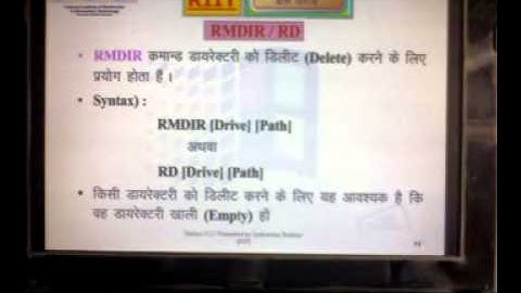 Doeacc CCC MSDOS in Hindi by Sudhanshu  Shekhar ( RIIT ) IT Expert