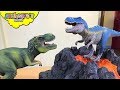 SCHLEICH DINOSAURS in Volcano! Skyheart plays with dinosaur toys for kids trex raptors