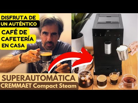 Cecotec Cremmaet Compact Steam Cafetera Superautomática Compacta con  Molinillo 19 Bares Negra