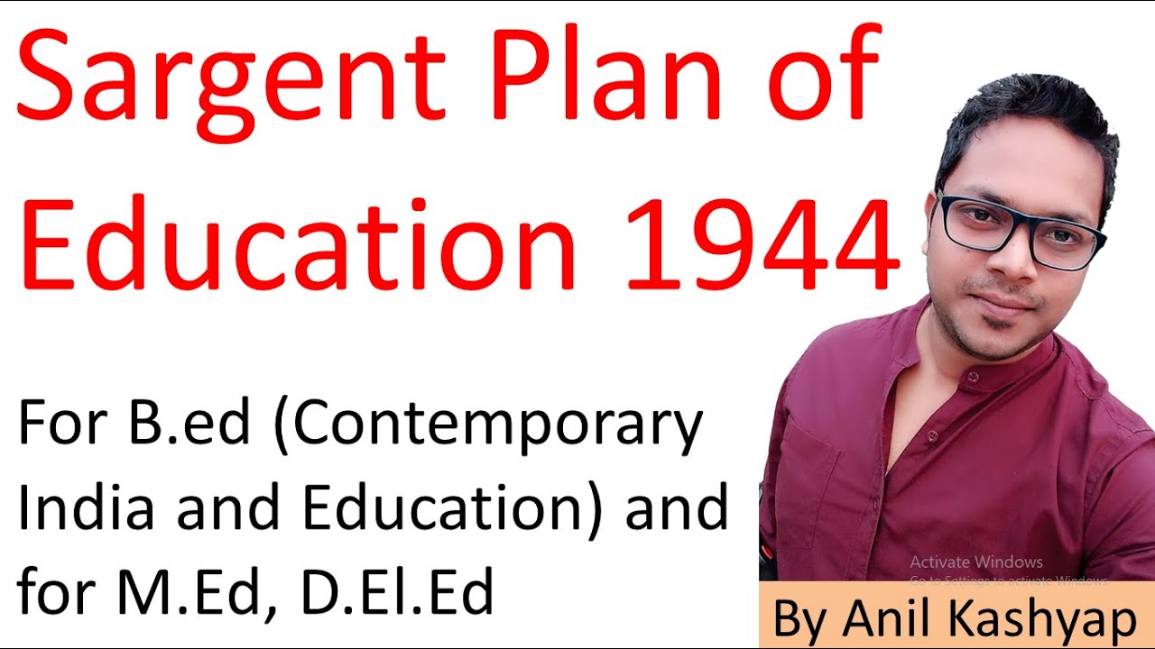 write an essay on sargent plan (1944)