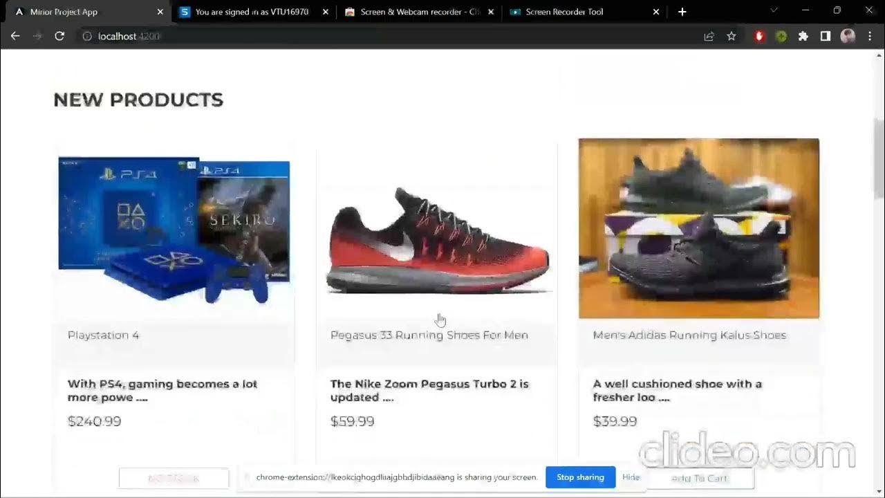 VIDEO MINOR PROJECT BATCH 18 // ecommerce website using HTML CSS JS ...