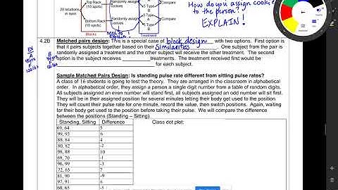 4.2B Randomized Block Design and Matched Pairs Design