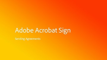 How to Send Agreements in Acrobat Sign