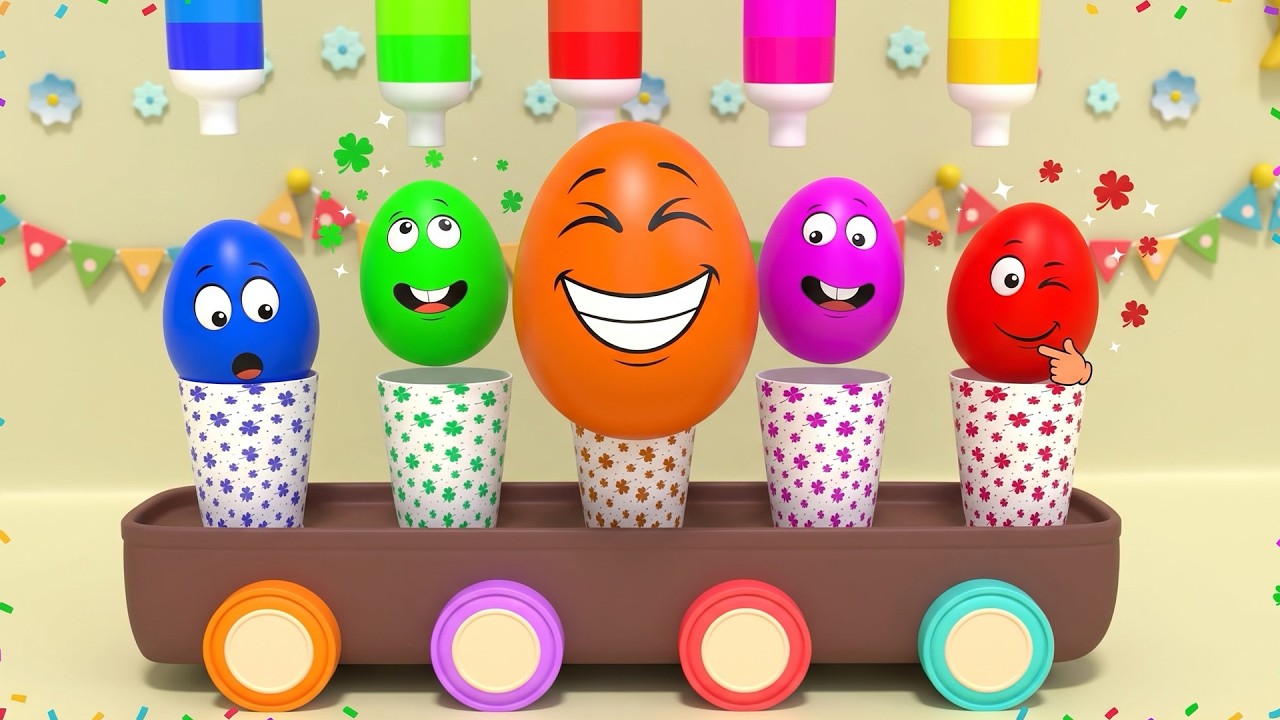 Colorful Eggs And Amazing Surprises | Learn Colors And Objects