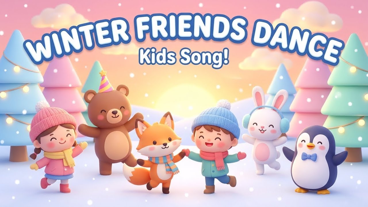 Winter Friends Dance | Cute Winter Song for Kids | Nursery Rhymes & Songs for Kids 