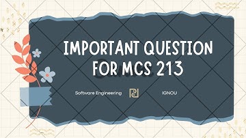 IGNOU MCS-213 Software Engineering | Important Exam Questions | Quick Revision 🔥