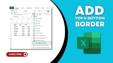 How to Add Top and Double Bottom Borders in Microsoft Excel