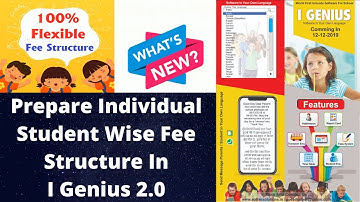 I Genius 2.0 : Prepare Individual Student Wise Fee Structure