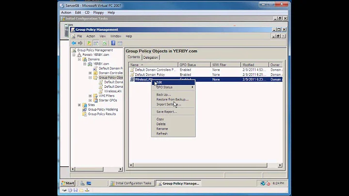 Creating a new Group Policy in Windows Server 2008 R2