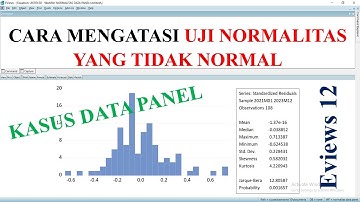 Mengatasi uji normalitas yang tidak normal || Kasus DATA PANEL dengan Eviews 12