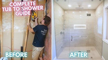 Tub to Shower Bathroom Renovation