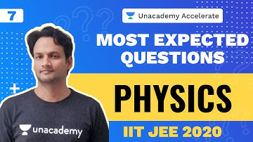 Physics Most Expected Questions L 7 | JEE 2020 Main & Advanced | NKC Sir | Unacademy Accelerate