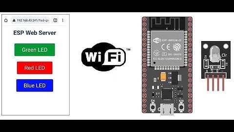 #turning  on #rgb  #led  #module  #connected  to #esp32  #board  via #wifi