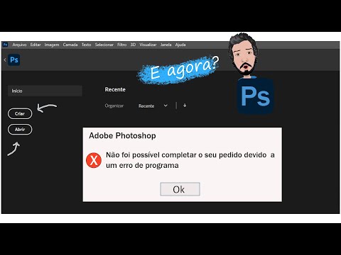 Erro ao criar um novo documento ou abrir uma imagem no photoshop. Resolvido!
