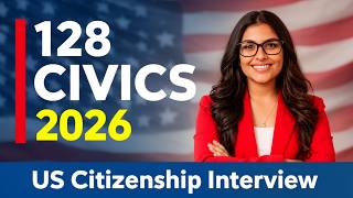 USCIS 128 Civics Questions and SIMPLE Answers Repeat 2X | 2026 Civics Test US Citizenship