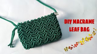 Diy Macrame Leaf Bag, Tutorial Tas Tali Kur