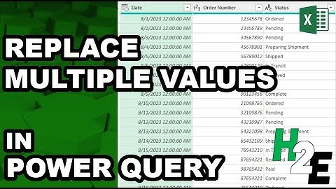 Replace Multiple Values in Power Query