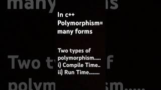 polymorphism in short....#shortvideo #computereducation .....