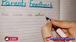 Parents feedback for teachers and school | positive feedback