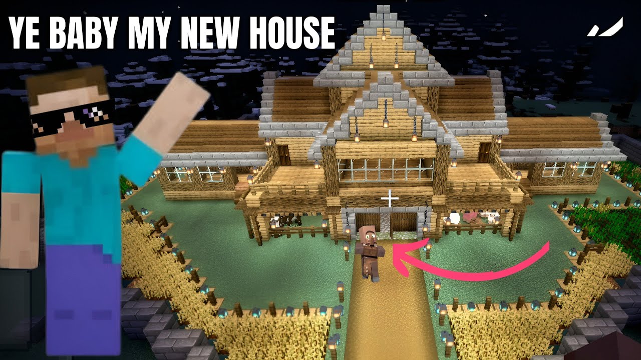 I BUILD A BIG WOODEN HOUSE 🏠 || #minecraft #gaming - YouTube