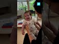 Filha de Rafa Kalimann sorri ao ouvir voz de pai e encanta web #shorts