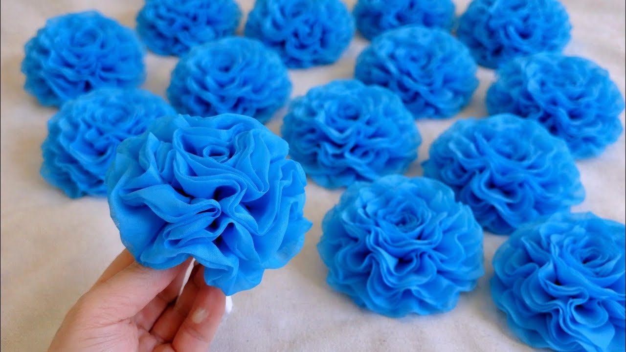 Com apenas uma tira de tecido #artesanato #flores #tutorial #façavocêmesmo #diy 