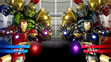 Gladiator Hulk & Ironman Vs Gladiator Hulk & Ironman [ Hard AI ] | Marvel vs Capcom: Infinite