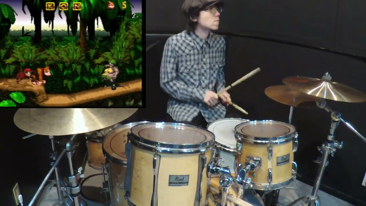 [♪Drum cover♪] ジャングルレベル/ DK Island Swing  [スーパードンキーコング / super donkey kong] #shorts
