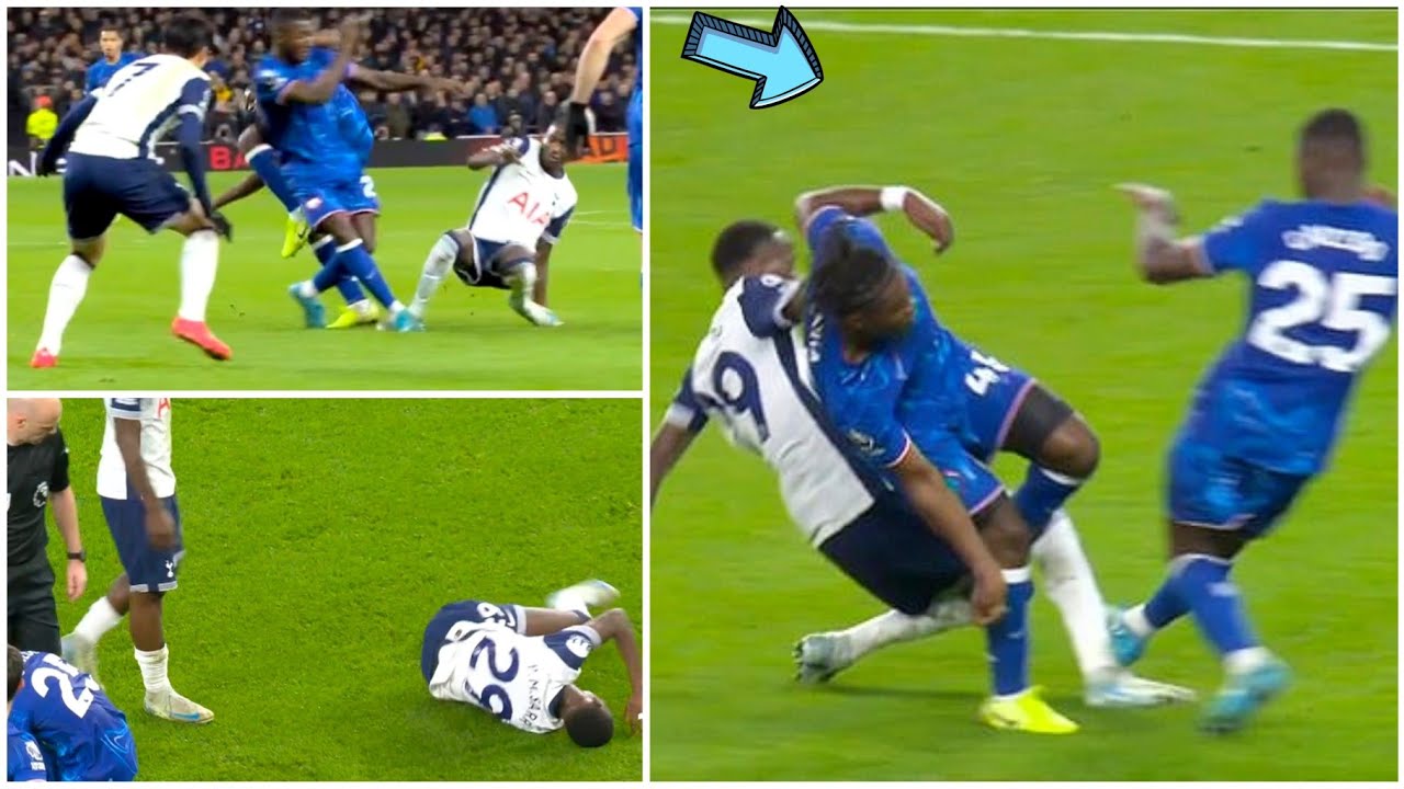 Moises Caicedo avoids red card for tackle on Pape Sarr in Tottenham vs Chelsea