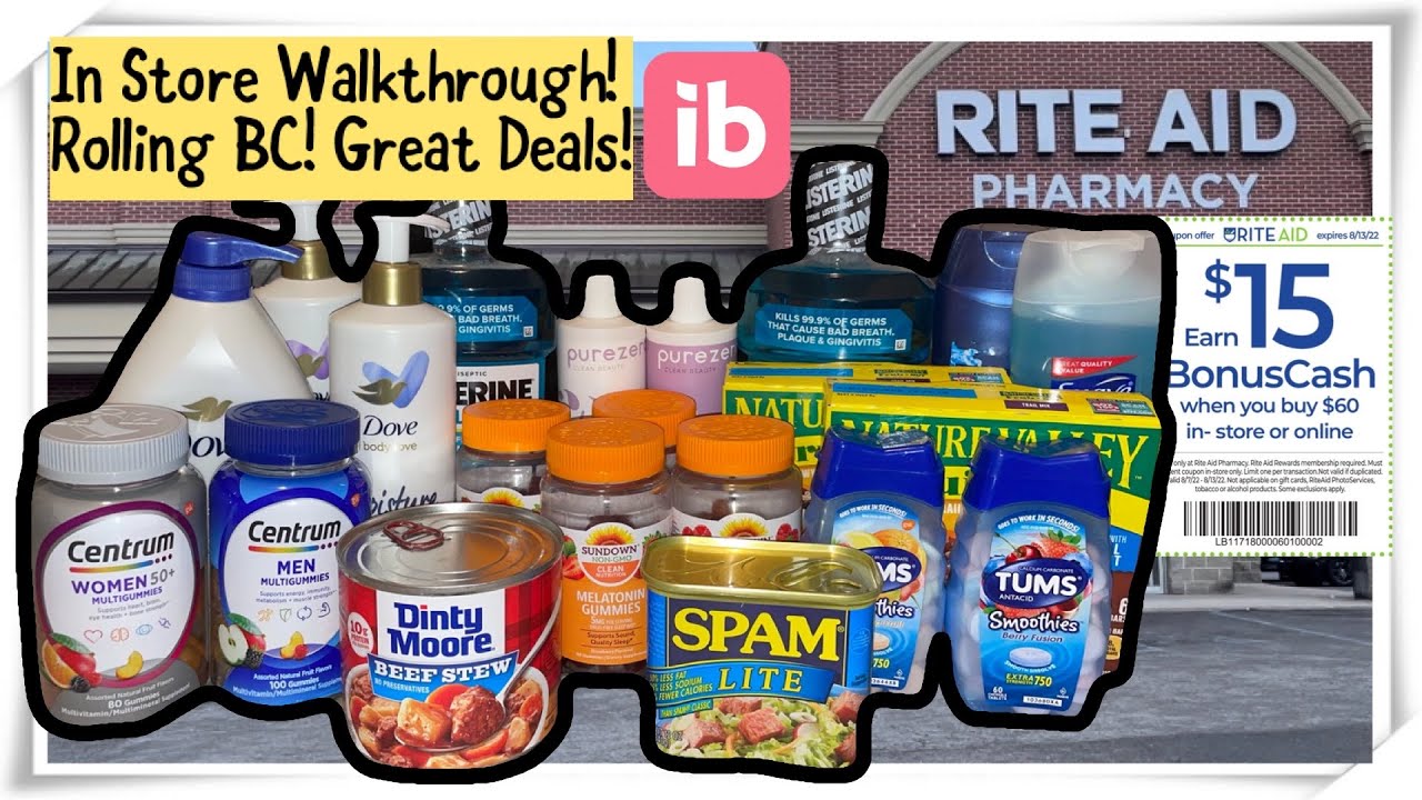 Rite Aid Couponing Haul 8/7 - 8/13 Spend $60 Get $15 BC