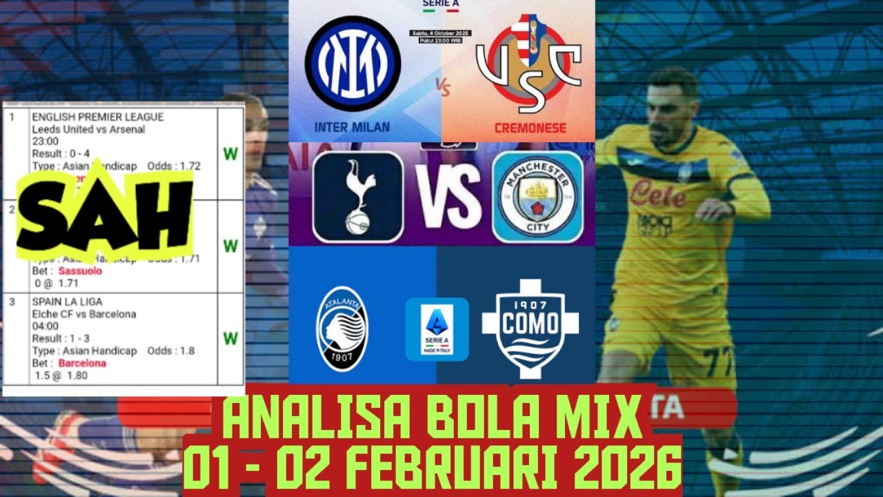 Tottenham vs Manchester City Bola Malam ini 01 - 02 Februari 2026 | Match Preview & Prediction Ball