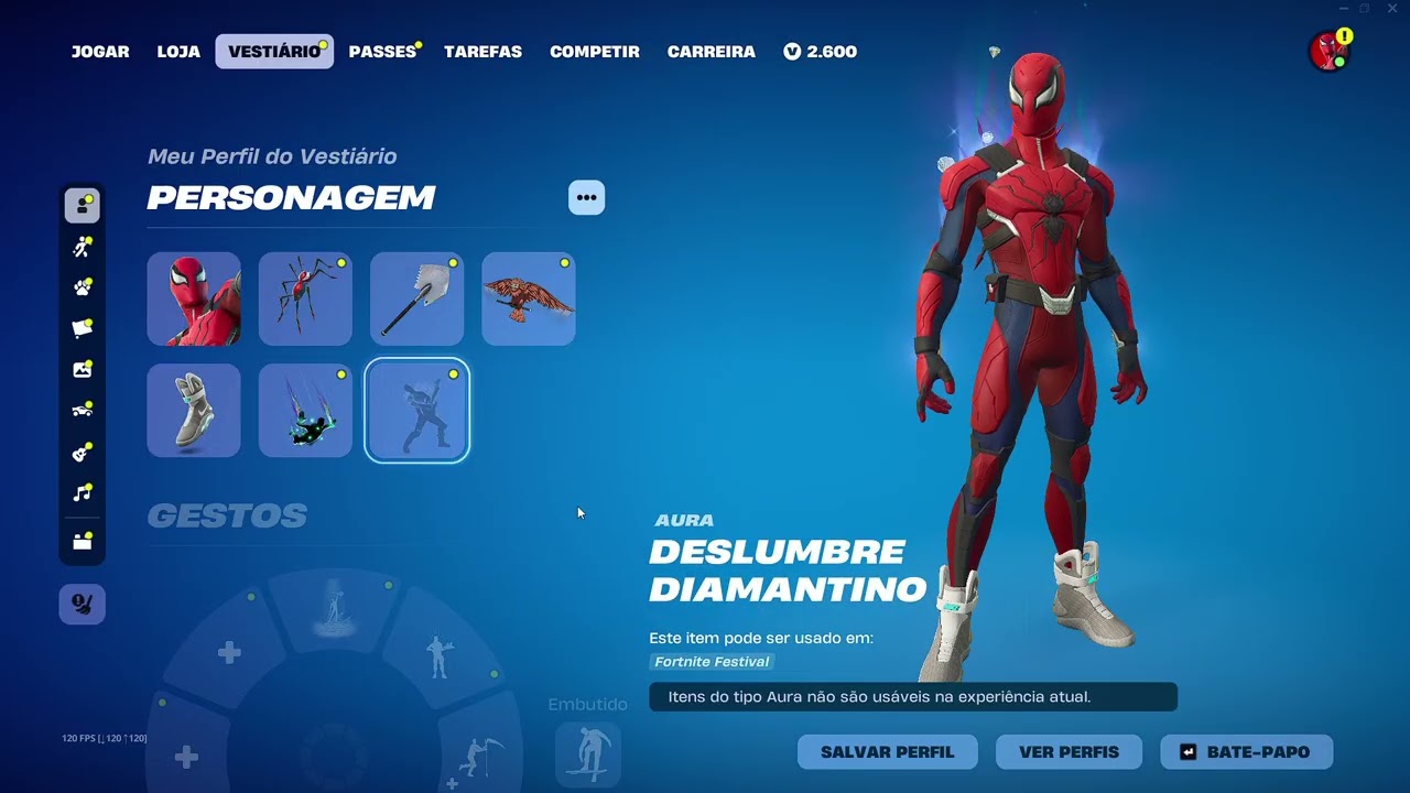 Mostrando minha conta no fortinite