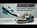 Vick Almighty shows #HowToRestore #DESTROYED Nike Air Max 90s with #RESHOEVN8R