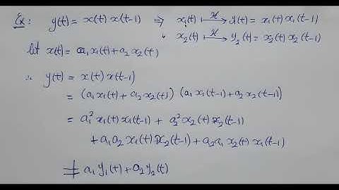 Signals and Systems - Video Lecture - System Properties - Linearity Revisited