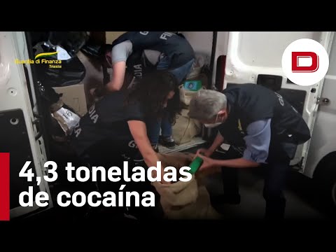 Incautan 4,3 toneladas de cocaína del Clan del Golfo en Italia