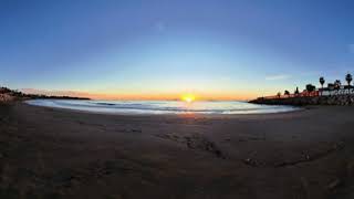 Amanecer - Vídeo 360 VR 6K INSTA360 1-INCH - Playa de Tarragona - Mar Mediterráneo - Salida del Sol