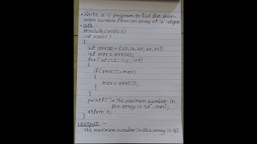 C program to find the maximum number from an array