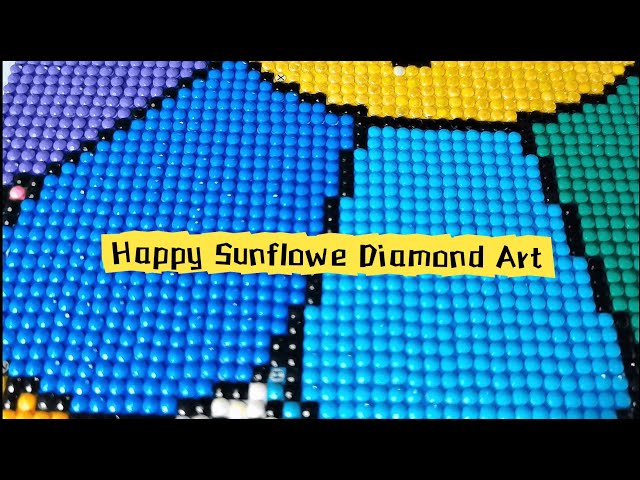 🌻 Happy Sunflower 5D DIY Round Drill Diamond Art Craft #asmr #relaxing  #artwork #shorts #fyp 