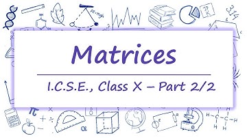 Matrices ICSE Class 10 Part 2