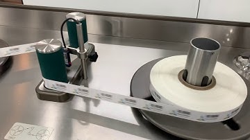 Roll Label Counting Machine in Operation