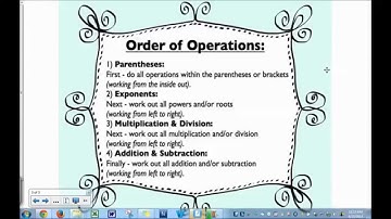 1-2 Order of Operations and Evaluating Expressions