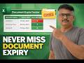 Never Miss Document Expiry Again – Excel VBA Tracker Tool