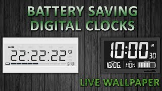 Battery Saving Digital Clocks Live Wallpaper on Android screenshot 2
