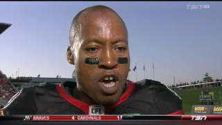 August 6, 2016 - Henry Burris halftime interview TSN