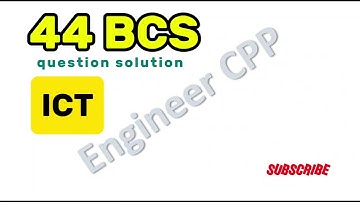 44 bcs question solution ICT || ৪৪ তম বিসিএস প্রিলিমিনারি পরীক্ষার ICT প্রশ্ন সমাধান