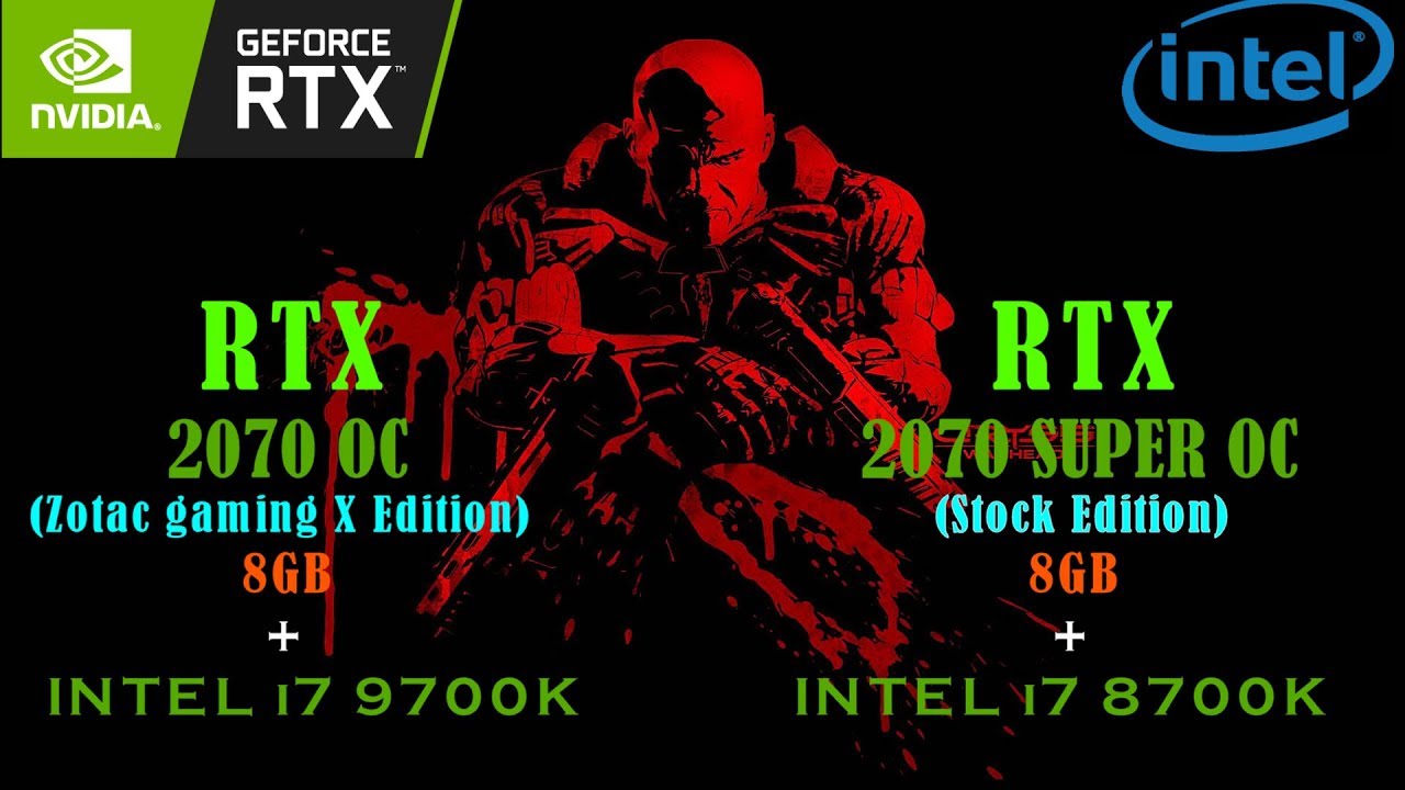 RTX 2070 OC + i7 9700K vs RTX 2070 Super OC + i7 8700K| Gaming
