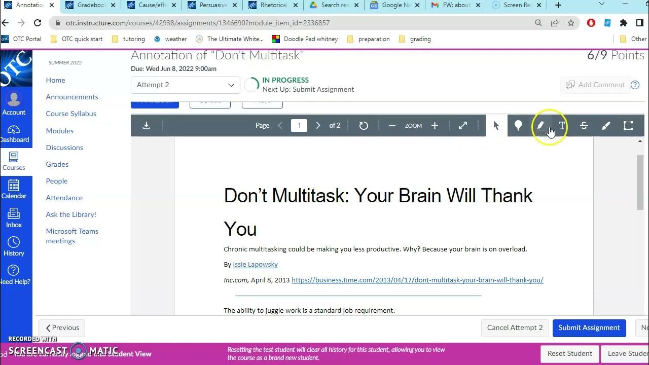 Annotate with Canvas annotation tool YouTube