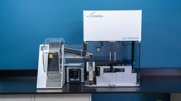 The Sci-Print VX Series Tube Handling System with Scinomix VXQ Bulk Tube Feeder and Sci-Pump