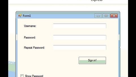 Microsoft Visual Basic 2010 Login Tutorial - 2